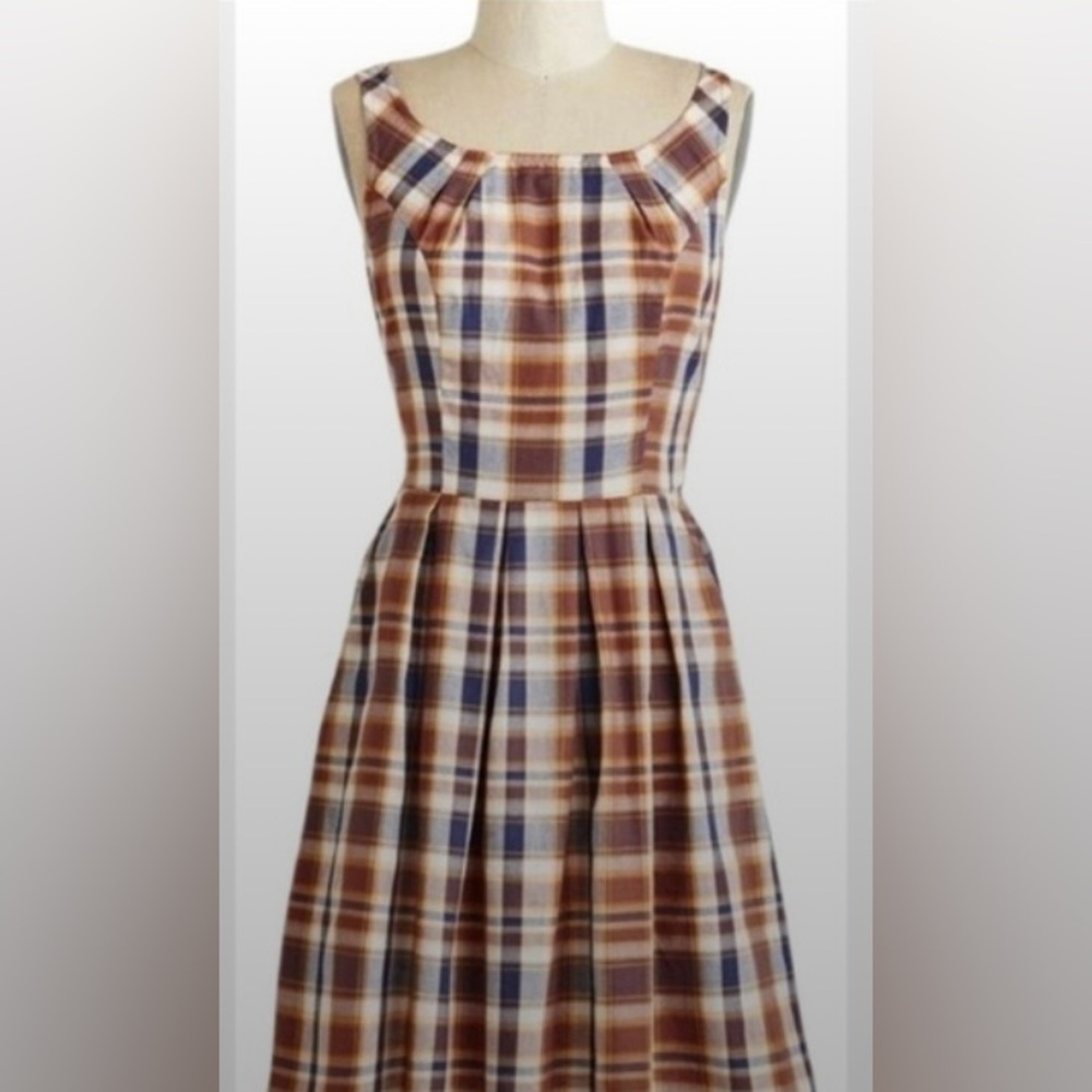 Plaid Sleeveless Dress
